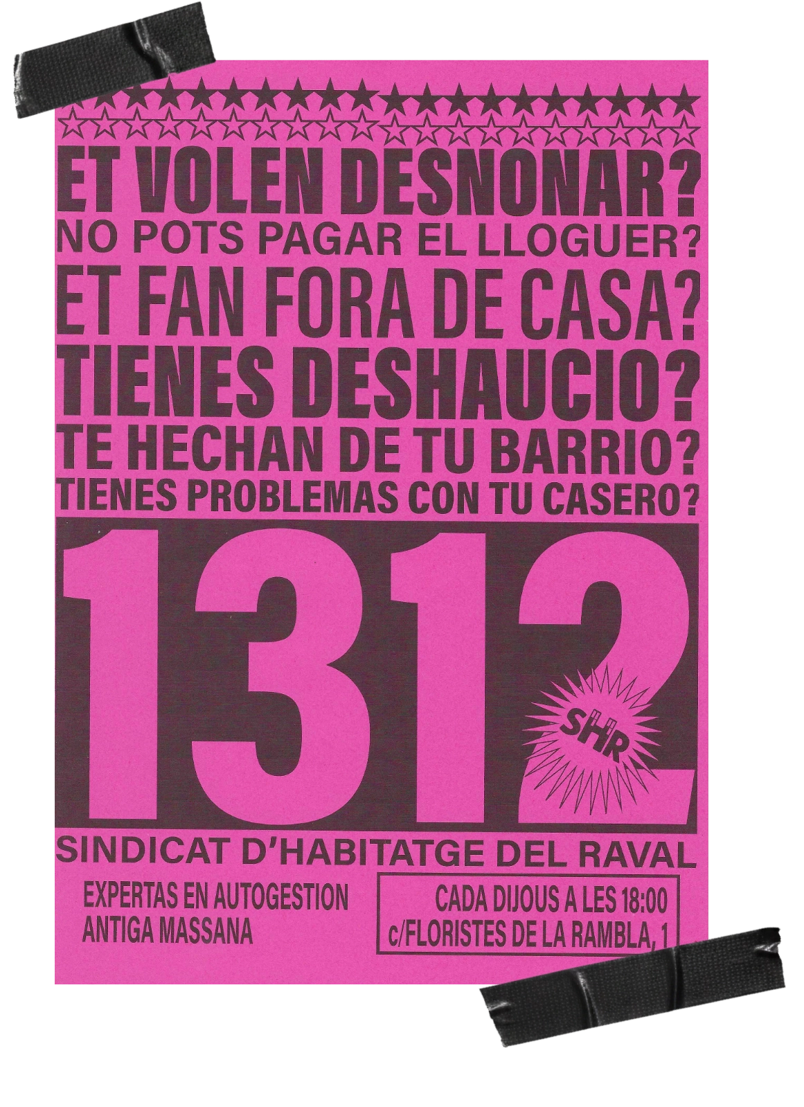 Cartell del Sindicat d'Habitatge del Raval
